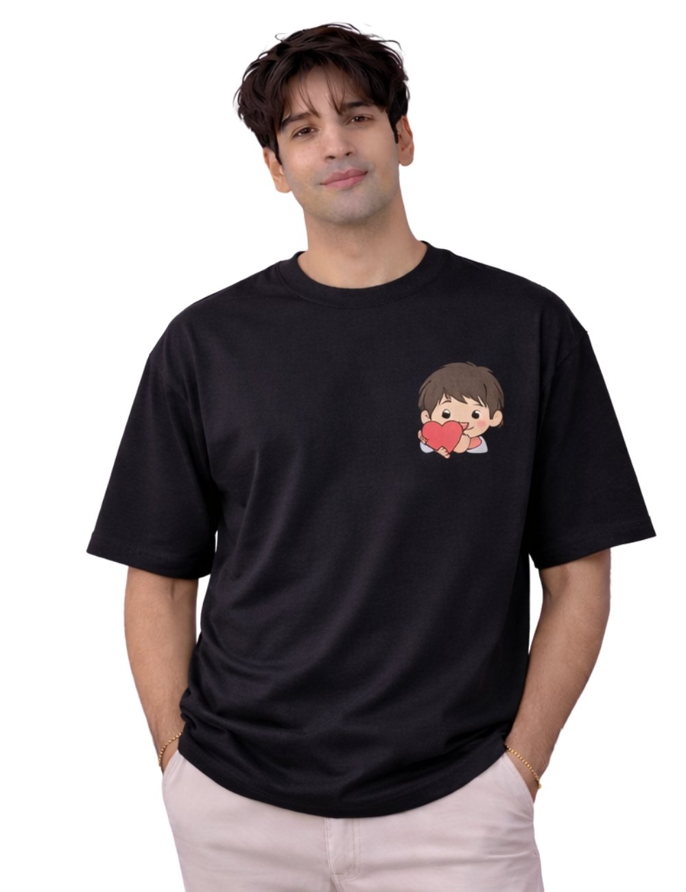 LURI Supima Cotton Unisex Oversized T-Shirt – Couple Collection 21 [Men and Women]