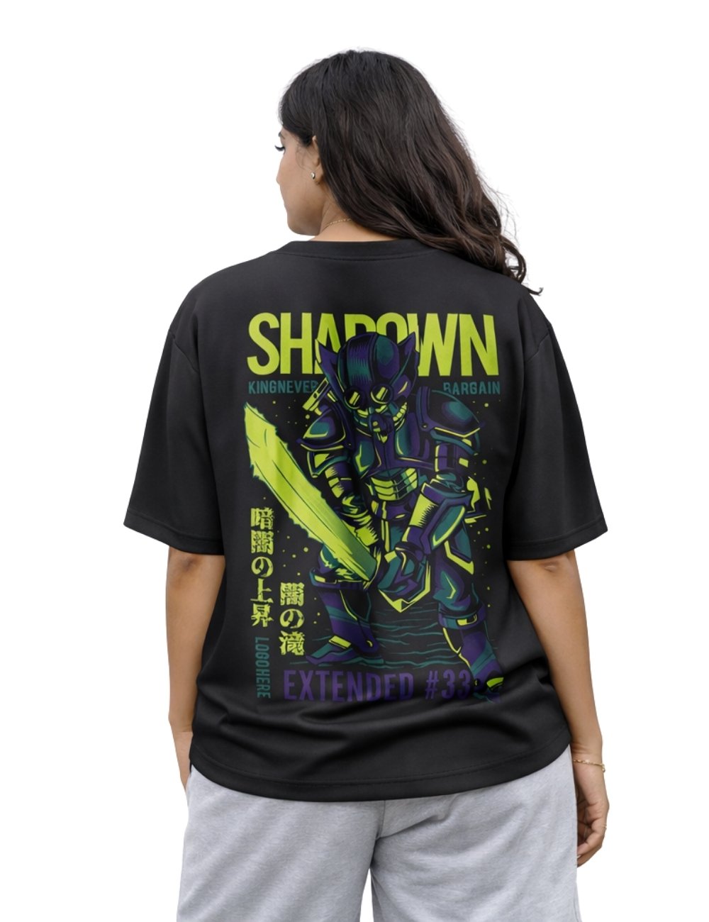 LURI Supima Cotton Unisex Oversized T-Shirt – Shadow Warrior Edition