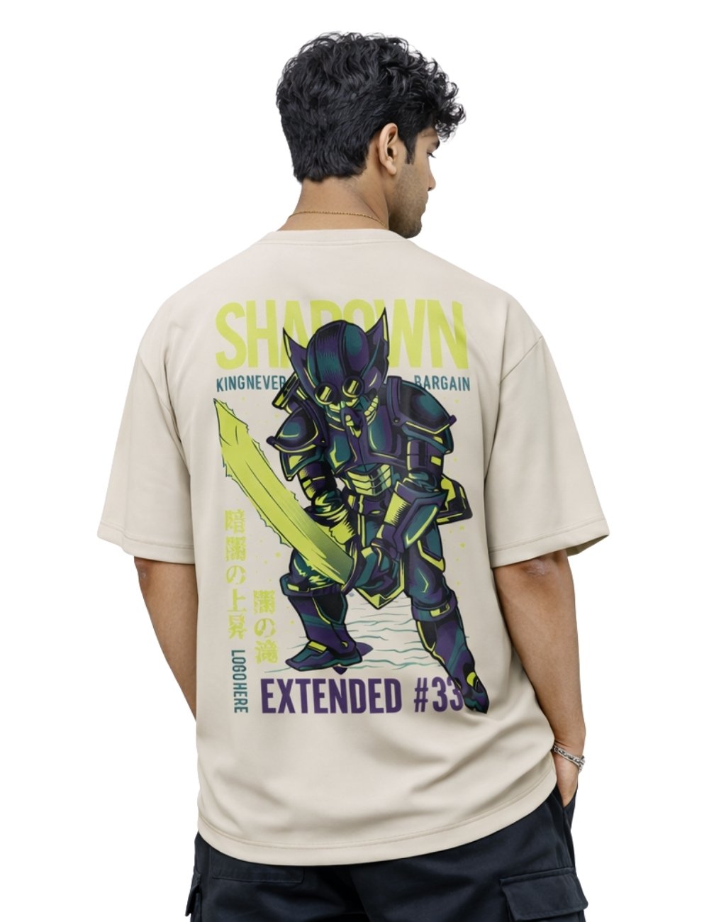 LURI Supima Cotton Unisex Oversized T-Shirt – Shadow Warrior Edition