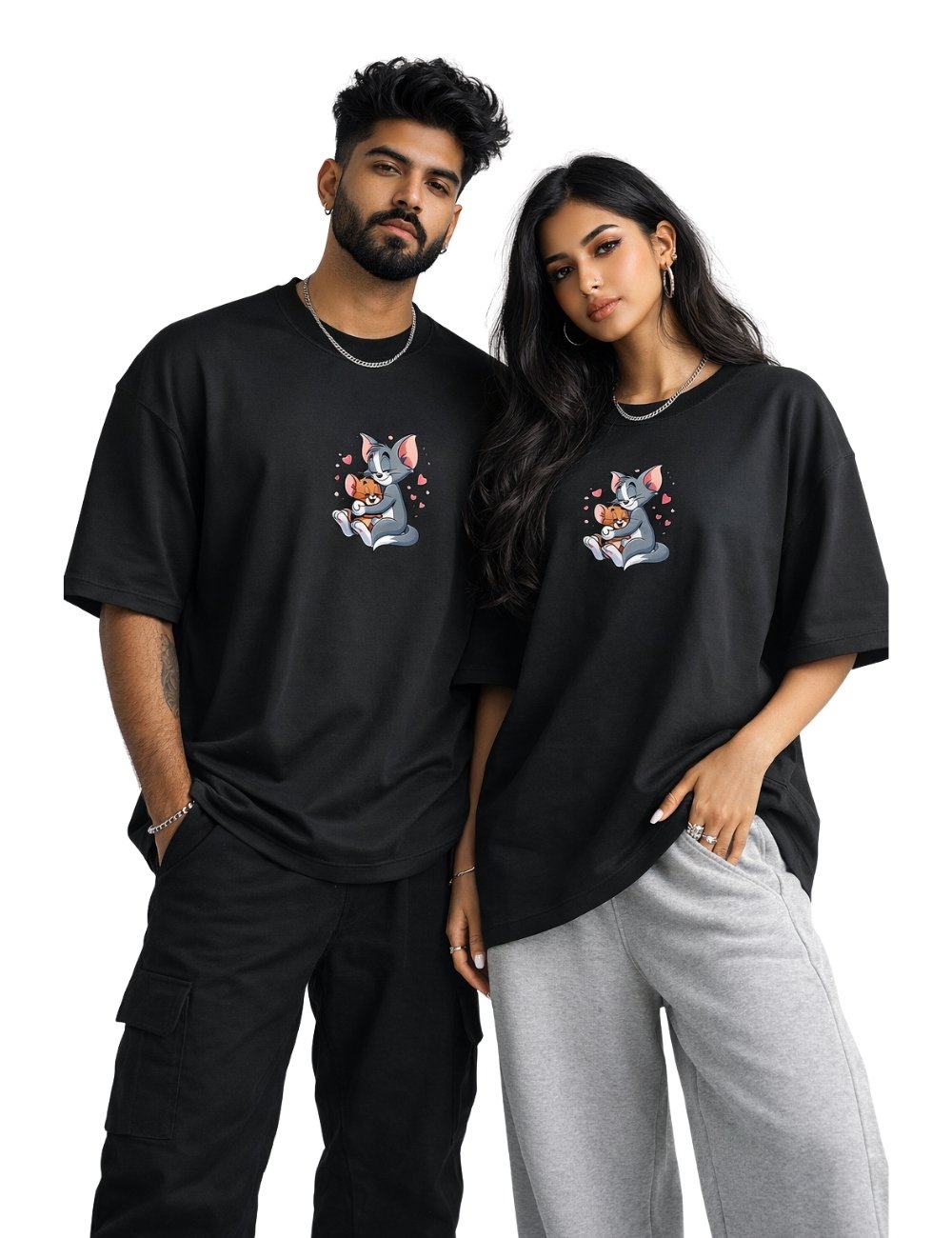 LURI Supima Cotton Unisex Oversized T-Shirt – Tom & Jerry Love Edition