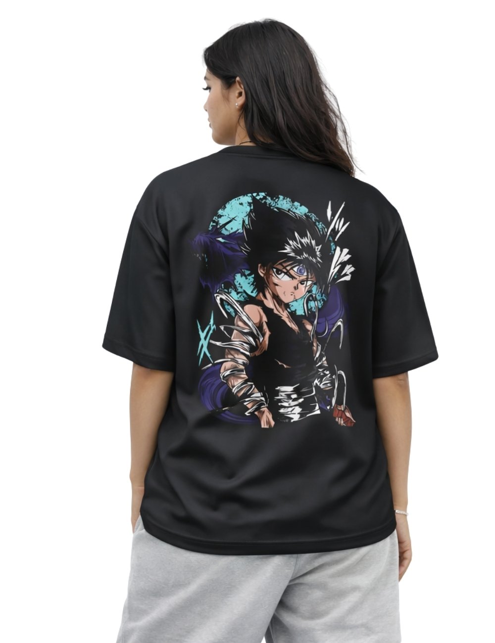 LURI Supima Cotton Unisex Oversized T-Shirt – Shadow Cursed Warrior
