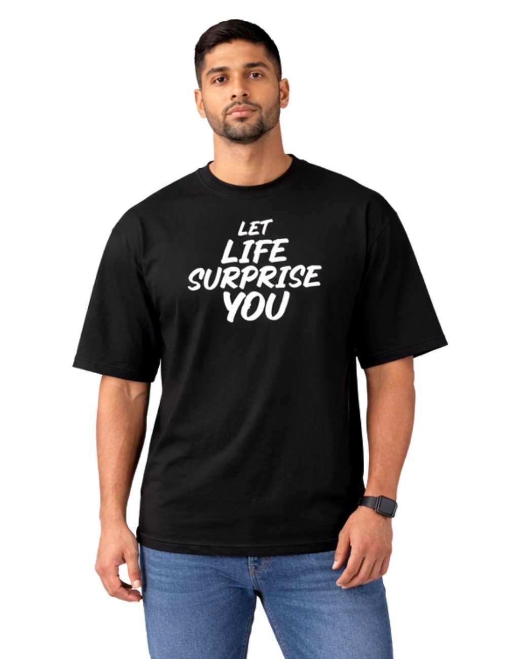 LURI Supima Cotton Unisex Oversized T-Shirt – Let Life Surprise You Edition