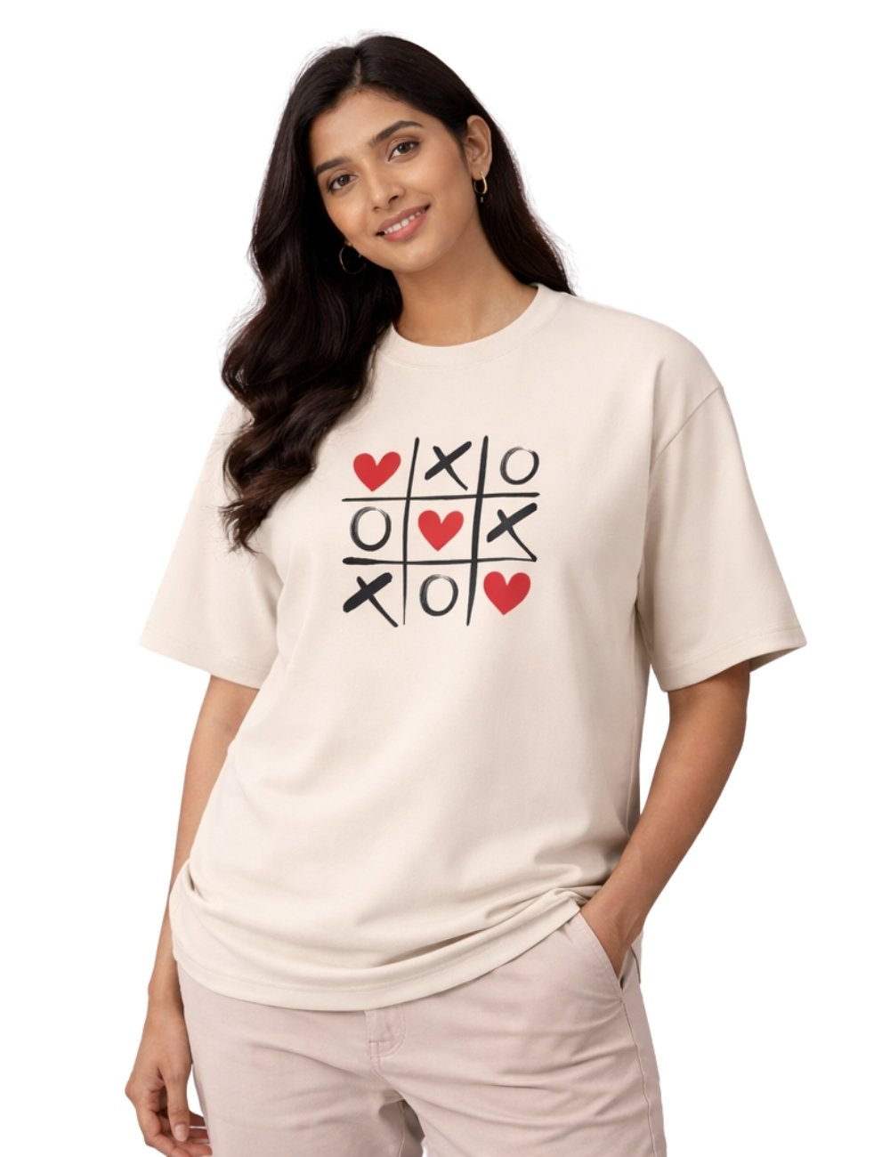 LURI Supima Cotton Unisex Oversized T-Shirt – Couple Collection 9 [Men and Women]