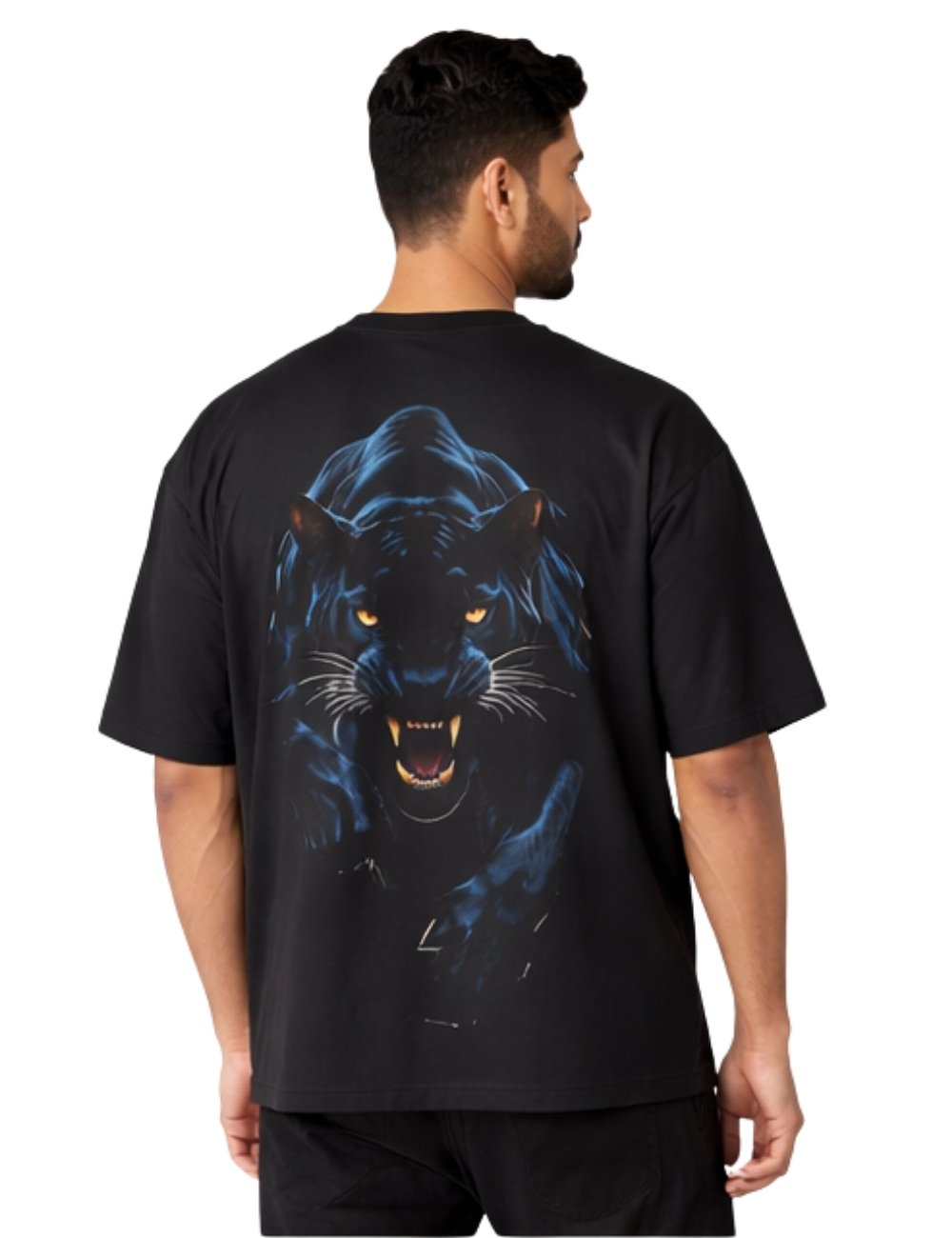 LURI Supima Cotton Unisex Oversized T-Shirt – Midnight Panther Edition