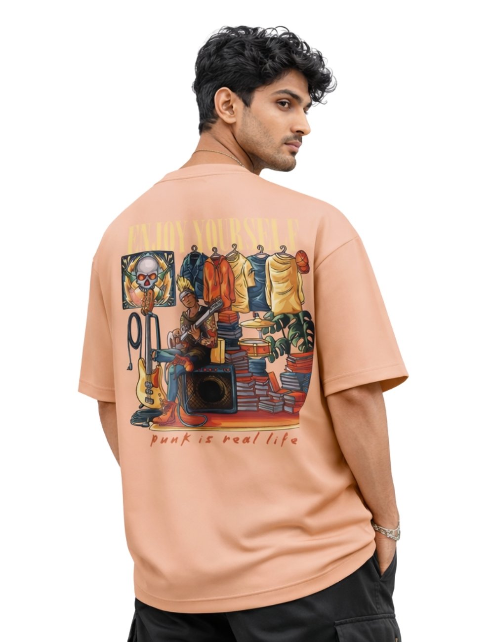 LURI Supima Cotton Unisex Oversized T-Shirt – Punk Life Edition