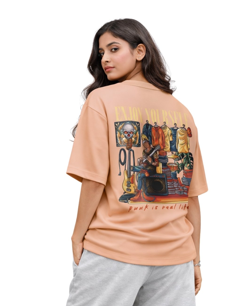 LURI Supima Cotton Unisex Oversized T-Shirt – Punk Life Edition