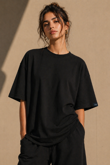Black Oversized T-Shirt | LURI
